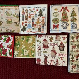 Decoupage Christmas Theme Napkin Set 80 pieces